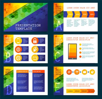 presentation template vector illustration with colorful modern background