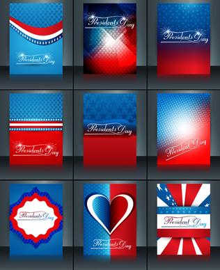 president day in united states of america colllection for brochure template design vector