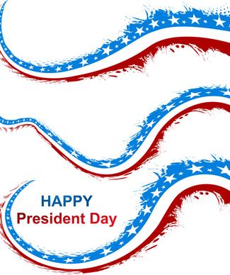 presidents day american independence day stars in american flag background vector