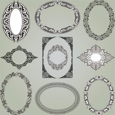 decorative frame templates elegant european classic shapes