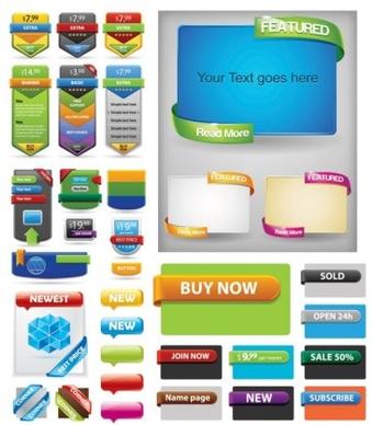 price banner with website button colored vector