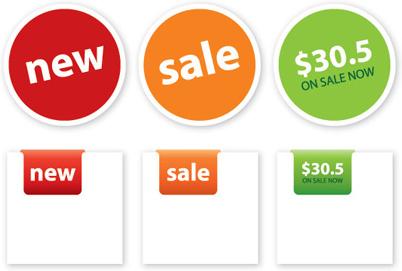 price tags vector graphic