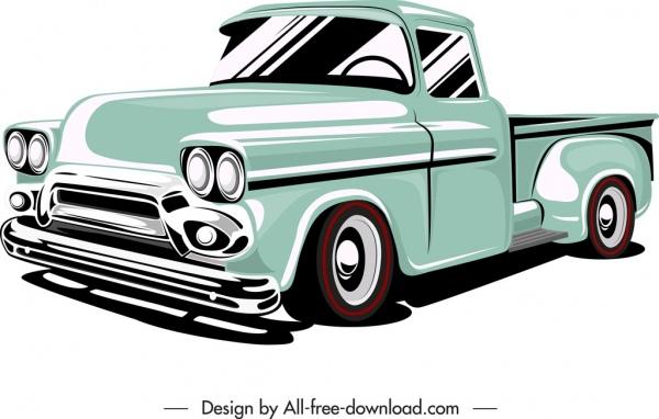 private car van template colored 3d sketch