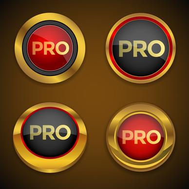 pro gold icon button