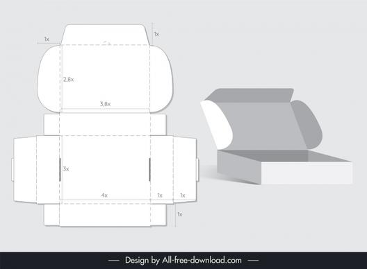 product packaging design elements modern flat 3d sketch