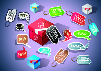 promotion stickers and tags vector