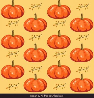 pumpkins pattern colored classical repeating sketch