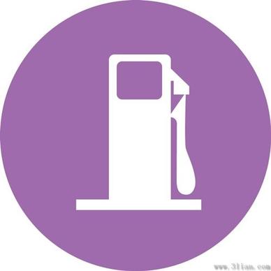 purple background gas station icons vector