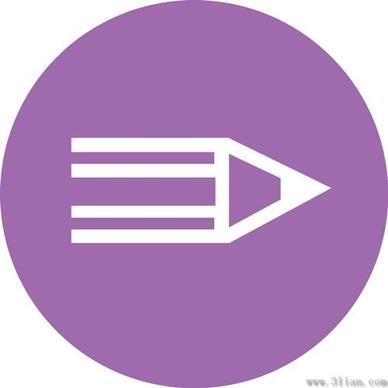 purple background pencil icon vector