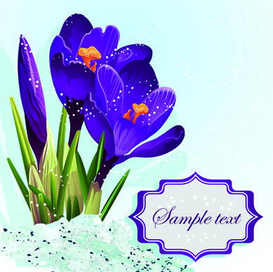 purple beautiful flower vector background