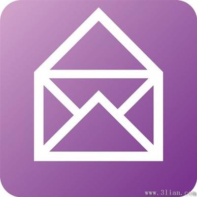 purple envelope icon vector