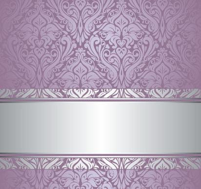 purple floral ornament pattern backgrounds vector