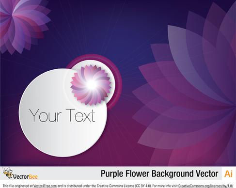purple flower background vector