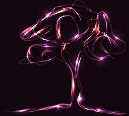 purple light tree abstract vector mateiral