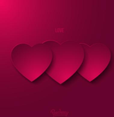 purple love greeting card