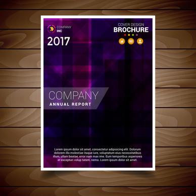 purple modern brochure design template