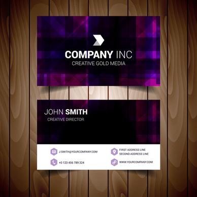 purple modern business card
