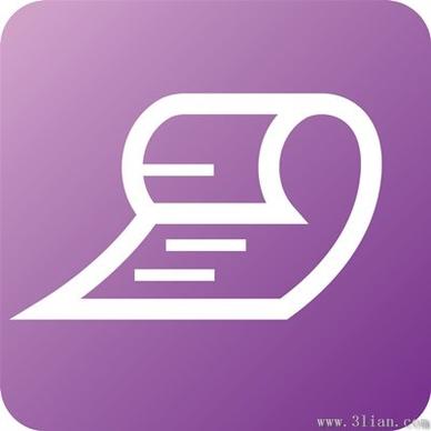purple paper icon vector