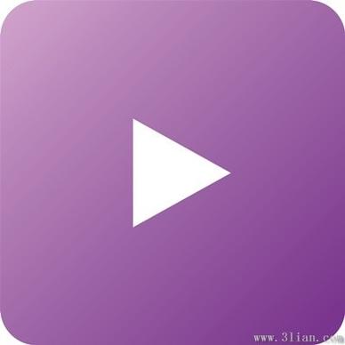 purple play icon vector