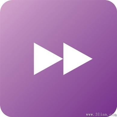 purple player fast forward icon vector