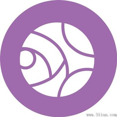 purple pompons icons vector
