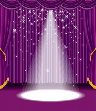 stage background elegant sparkling light purple decor