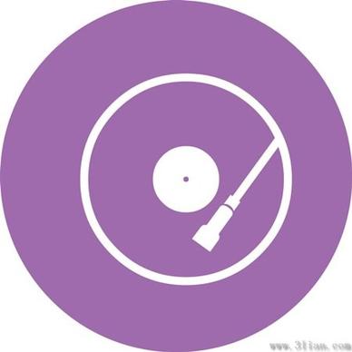 purple standard disk icon vector