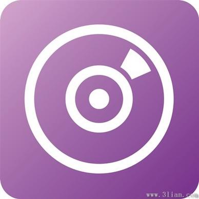 purple standard disk icon vector