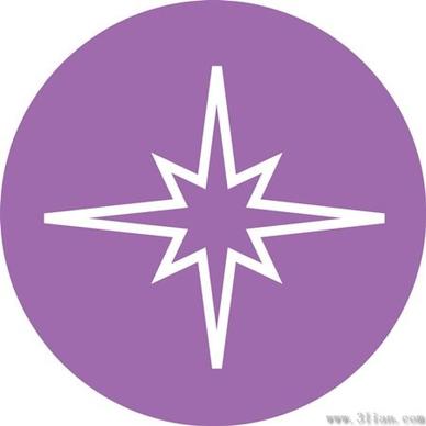 purple star icon vector