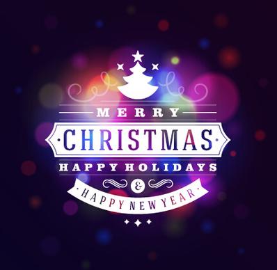 purple with blue christmas and new year holiday background