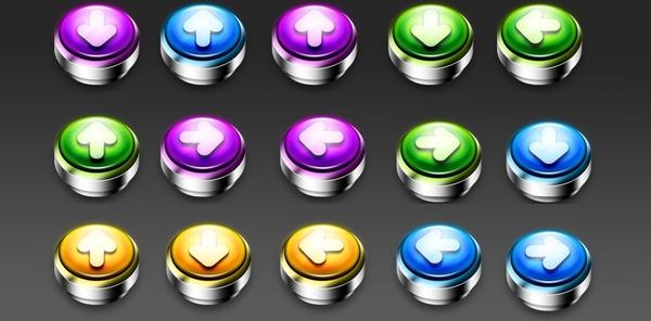 PushDown Buttons 2 icons pack