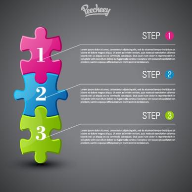 puzzle business concept infographic