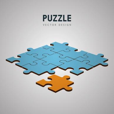 puzzle joints background colored 3d design