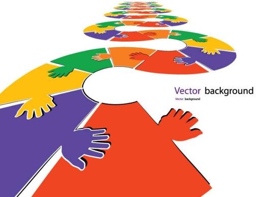 puzzles gesture template 04 vector