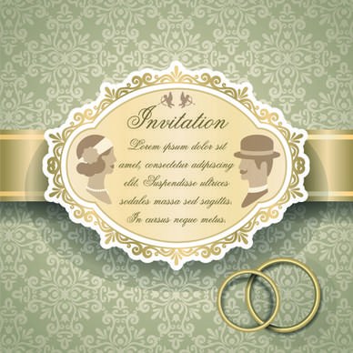 qrnate floral pattern wedding invitations vector