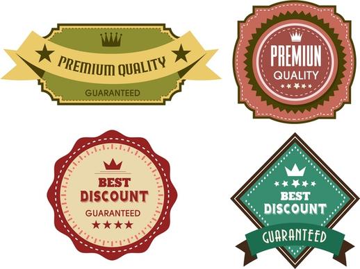 quality guarantee labels collection various classical style shapes