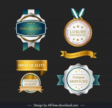   quality products sticker templates collection shiny modern