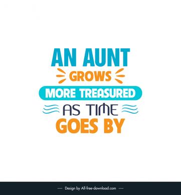 quotes for an aunt banner template symmetric classical texts curves rays design 