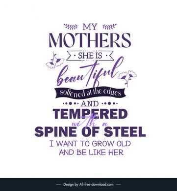 quotes for mom poster template dynamic classical texts ribbon nature elements decor 