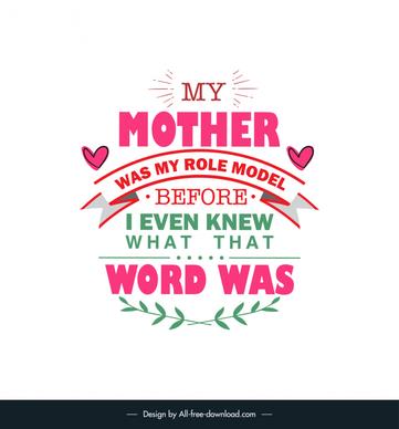 quotes for mom quotation poster template elegant symmetric texts leaf hearts ribbon decor 