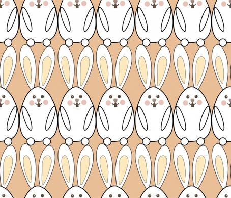 rabbit background design repeating pattern style