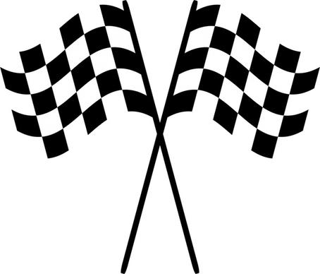 racing checkered flags vector illustration