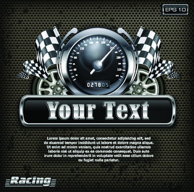 racing poster creative vector