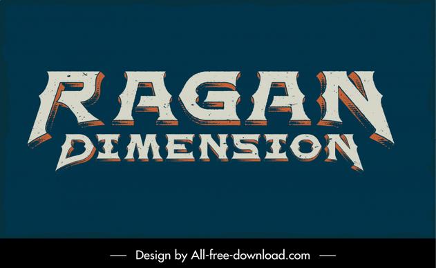 ragan dimension logotype classical flat calligraphy sketch