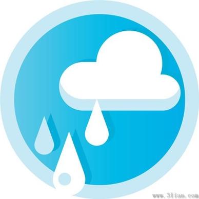 rain clouds icons vector