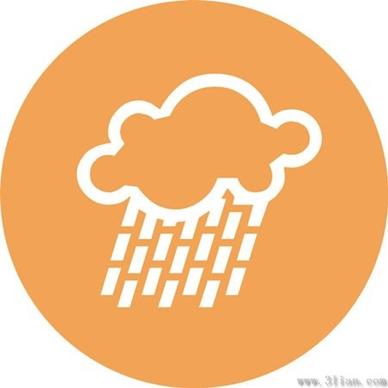rain clouds icons vector