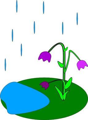 Rain Flowers clip art