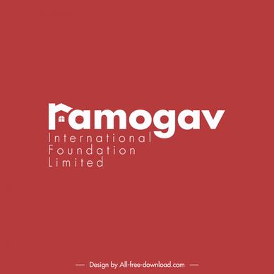 ramogav international foundation limited logo stylized texts layout