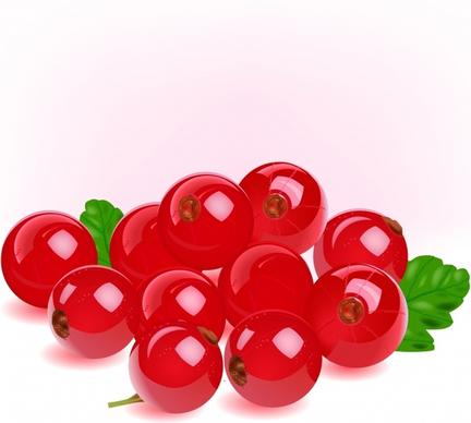fruit background raspberry icons shiny 3d design