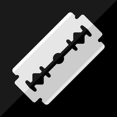 razor blade flat vector icon